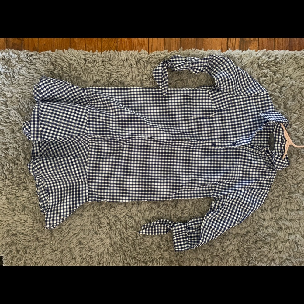 3/4 sleeve gingham dress